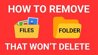 Folder Cant Delete  How to Remove FOLDERS That Wont Delete Latest Trick 100 Works [upl. by Semela]