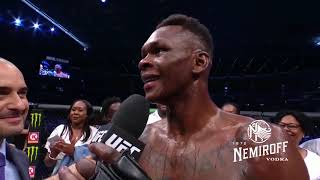 UFC 243 Israel Adesanya and Robert Whittaker Octagon Interview [upl. by Laoj]