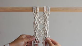 DIY Beginner Macrame Tutorial Diamond Pattern with a Twist [upl. by Carrelli]