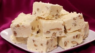 Eggnog Fudge Recipe  Amy Lynns Kitchen [upl. by Eimilb]