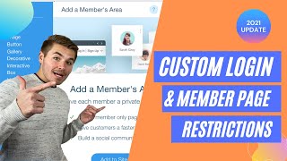 Adding A Custom Member Login and Page Restrictions in Wix  A COMPLETE Guide 2021  Wixcom [upl. by Annasoh]