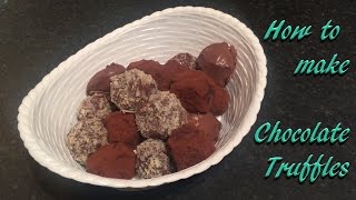 Baileys Irish cream and coffee liquor chocolate truffles recipe and tutorial [upl. by Marquez]