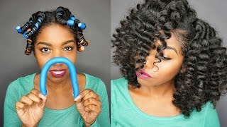 The CurlDaze Horseshoe MethodFlexi Rod Set Hack Ft TGIN [upl. by Ellehcal]