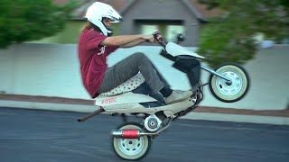 HOW TO WHEELIE on a SCOOTER [upl. by Arraic]