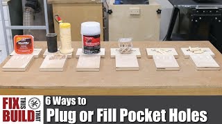 6 Ways to Plug or Fill Pocket Holes  How to [upl. by Nolos]