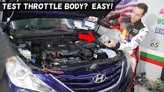 HOW TO TEST THROTTLE BODY ON HYUNDAI SONATA THROTTLE POSITION SENSOR TEST [upl. by Ellehcyar]