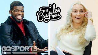 PK Subban Gets Asked 40 Questions by Lindsey Vonn  Couples Quiz  GQ Sports [upl. by Andeee]