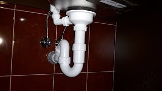 How To Install Drain Pipes On a Kitchen Sink [upl. by Ellenrahc293]