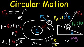 Centripetal Acceleration amp Force  Circular Motion Banked Curves Static Friction Physics Problems [upl. by Melinda]