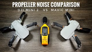 DJI Mini 2 vs Mavic Mini Propeller Noise Comparison Test [upl. by Iblehs]