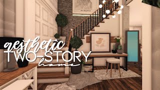 Bloxburg  Aesthetic TwoStory Home  110k  Speedbuild [upl. by Hobey]