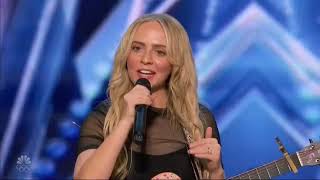 Youtuber Madilyn Bailey Troll Song Full Performance and Judges Comments  Americas Got Talent 2021 [upl. by Bartel]