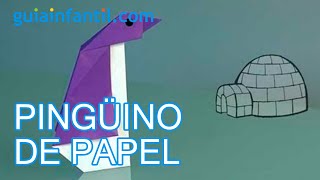 Un pingüino de papel papiroflexia [upl. by Ng]