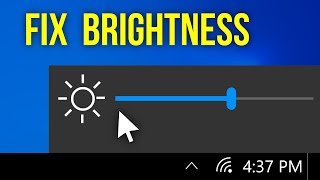 How to Fix Windows 10 Screen Brightness Control Not Working [upl. by Lory]