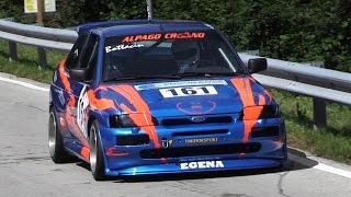 Ford Escort RS Cosworth Turbo Anti Lag Backfires amp Sound On Hillclimb [upl. by Annahs]