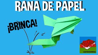 Como hacer una rana de papel Origami Manualidades para niños [upl. by Edsel]