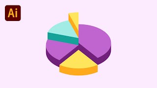 Make Quick 3D Pie Charts in Illustrator [upl. by Bergquist910]