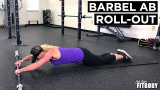 Barbell Ab Rollout Exercise Demonstration [upl. by Wightman149]