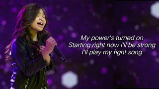 Angelica Hale  Fight Song  Lyrics  Americas Got Talent [upl. by Aikemat]