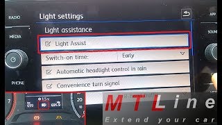 VW TRoc MY2018  Light Assist activation automatic switching between lowhigh beams [upl. by Doley]