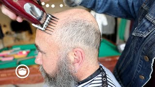 The Best Haircut for Balding Men  CxBB VIP [upl. by Norrahs]