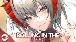 Nightcore  Rolling In The Deep  Lyrics [upl. by Nellda750]