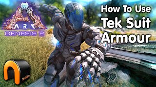 ARK Genesis 2 How To Use TEK SUIT ARMOUR ARK [upl. by Ahsiea]