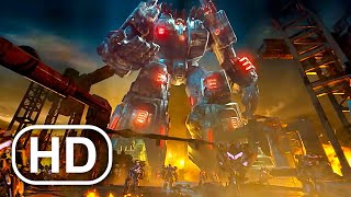 Transformers Metroplex Awakens amp Kills Megatron Scene 4K ULTRA HD [upl. by Alek]