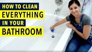 How to Clean Everything in your Bathroom [upl. by Casilde]