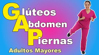 Rutina GAP para Adultos Mayores Glúteos Abdomen y Piernas 45 minutos [upl. by Rafael]