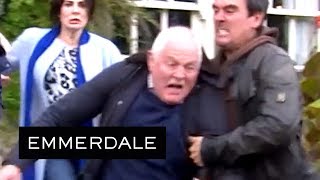 Emmerdale  Cain Throws Eric Out of The Woolpack [upl. by Nautna599]