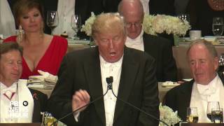 Watch full Al Smith dinner speeches from Trump Clinton [upl. by Nalyd724]