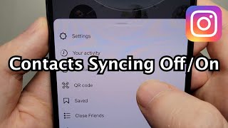 Instagram How to Turn Off  On Contacts Syncing  iPhone [upl. by Leirol]