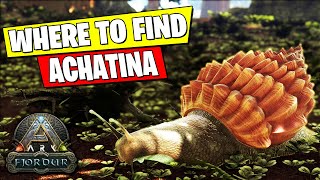 WHERE TO FIND ACHATINA ON ARK FJORDUR SPAWN LOCATIONS [upl. by Atiniuq]