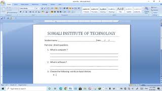 EXAM FILE  SIDA LOODIYAARIYO IMTIXAANKA GOOBAHA WAXBARASHADA [upl. by Draw]