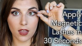 How to Apply Magnetic Eyelashes WITHOUT Eyeliner  Bailey B [upl. by Ffirahs]