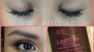 IN DEPTH Tutorial Ardell Lashtite Glue  Apply Under My Natural Lashes [upl. by Hajidak]