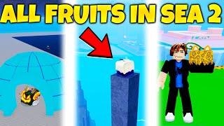 All Fruit Spawn Locations Blox Fruits SEA 2 [upl. by Reinnej]