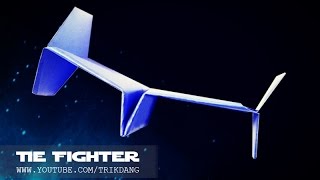 STAR WARS PAPER PLANE  How to make a paper airplane that FLIES  WARRANTY  Tie Fighter [upl. by Mullen]