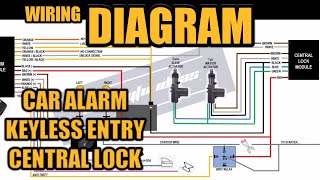 Car Alarm  Keyless Entry  Central Lock Diagram [upl. by Lazes145]