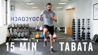 15 Minute Fat Burning TABATA Workout  The Body Coach [upl. by Polk746]