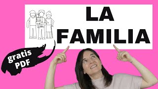 🙋Aprender español LA FAMILIA vocabulario y ejercicios [upl. by Arda44]