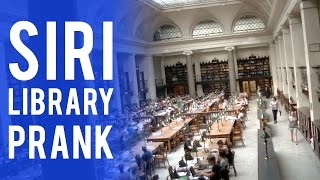 SIRI LIBRARY PRANK [upl. by Ennovi732]