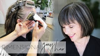 How to add dimension back into Natural Gray Hair Color  Transition to Gray Hair Naturally [upl. by Lorilyn559]