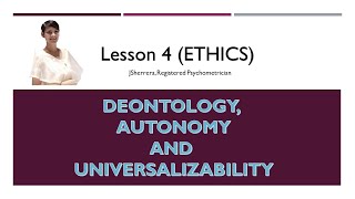 Lesson 4 Ethics Deontology and Universalizability [upl. by Best861]