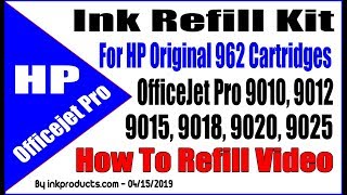 Ink Refill Kit For HP Original 962 Cartridges [upl. by Salena]