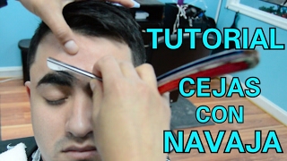 TUTORIAL CEJAS CON NAVAJA [upl. by Lozano]