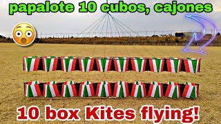 Cómo hacer un INCREÍBLE Papalote 10 cubos  How To Make a Box Kite  How to Make a Kite [upl. by Graves399]