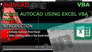 Access autocad using VBA in ExcelPart1 [upl. by Duwad700]