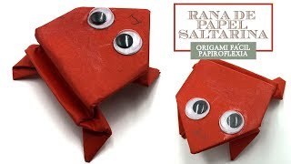 Rana De Papel Origami – Rana Saltarina Papiroflexia Fácil 🐸 [upl. by Sindee]